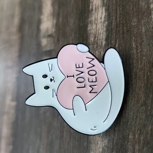 I Love Meow CAT Brooch  BROOCH PIN
